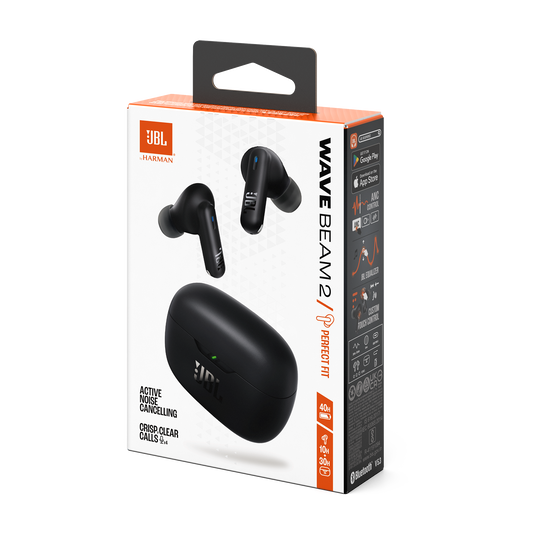 JBL Wave Beam 2 - Black - True Wireless Noise Cancelling Earbuds - Detailshot 15 image number null